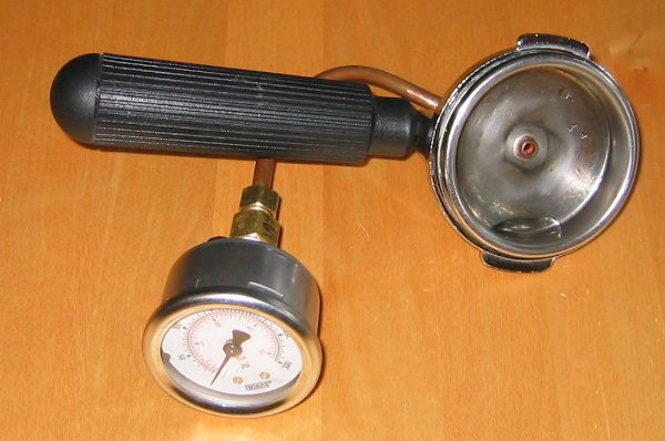 Espresso machine pressure gauge